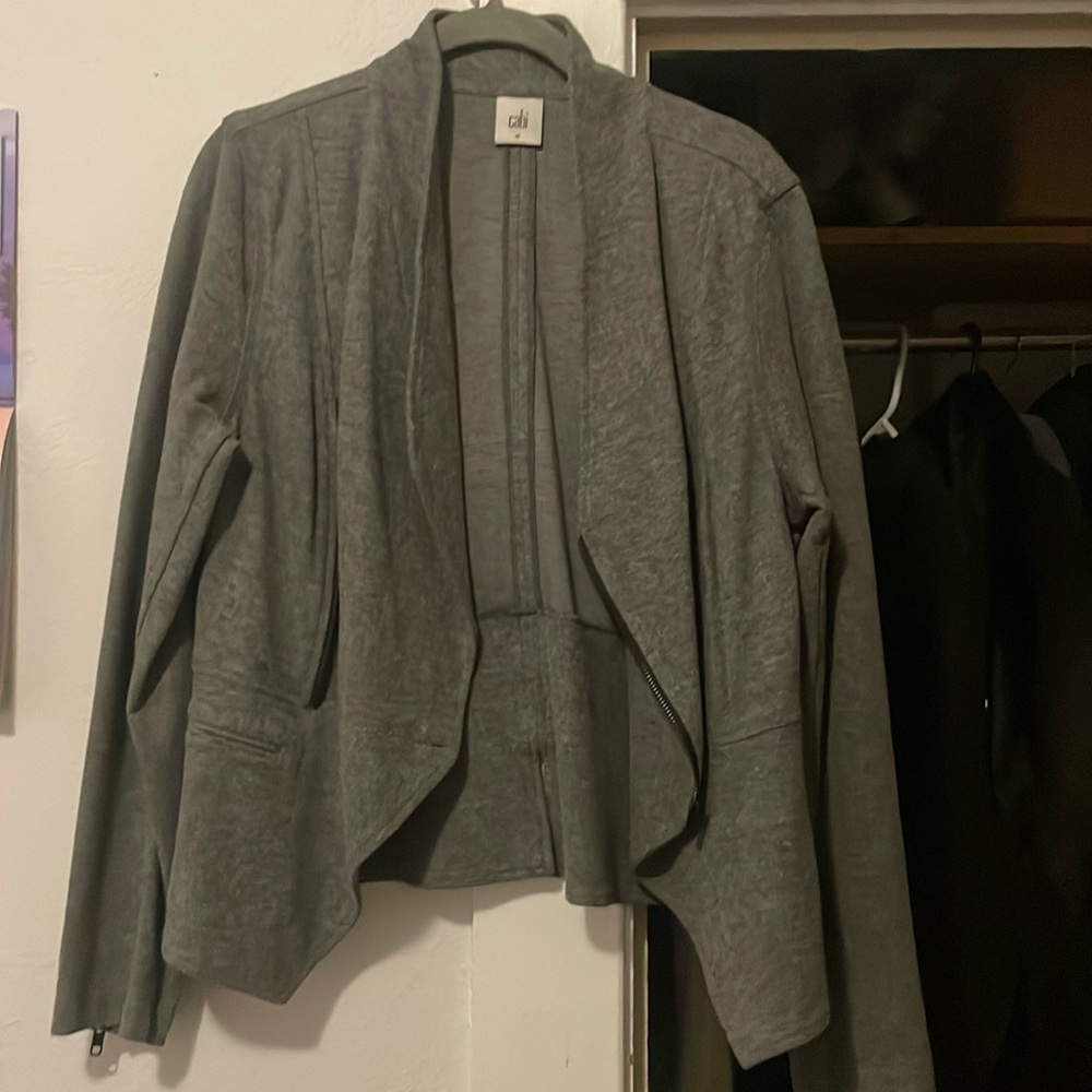 Cabi Grey Rebel Asymmetrical Jacket